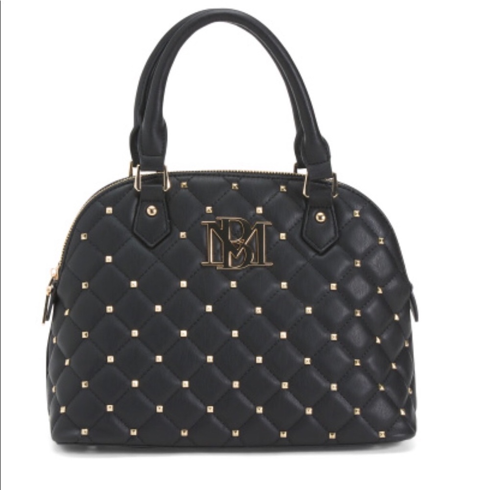 New!! Badgley Mischka Studded Dome Quilted Satchel